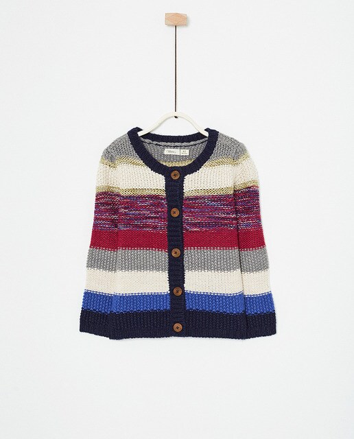 Casaco de menina Sfera às riscas multicolor