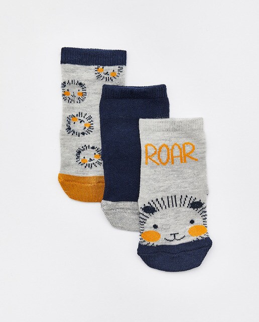 Pack de meias de bebé menino Sfera com ouriços