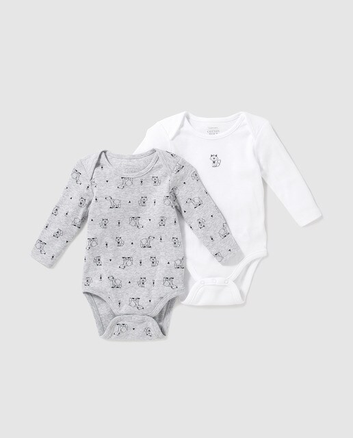 Pack de bodies de bebé Cotton Juice rosa