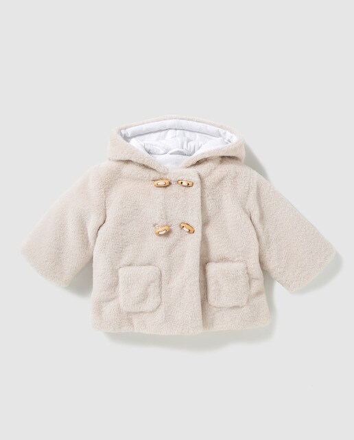 Casaco de pêlo de bebé menina Dulces bege