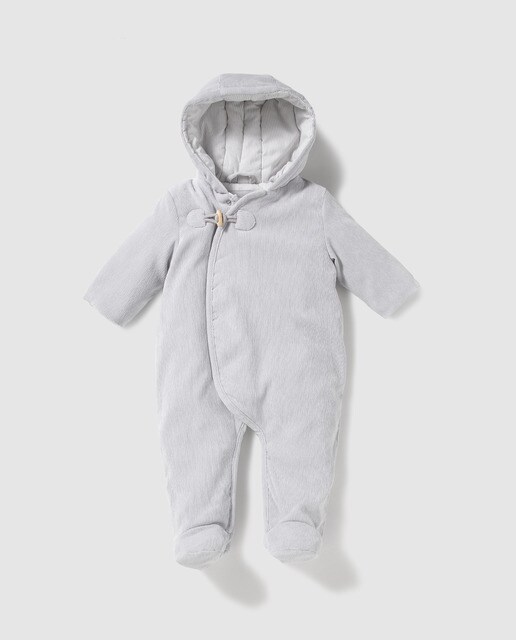 Macacão de bombazina de bebé Dulces cinzento