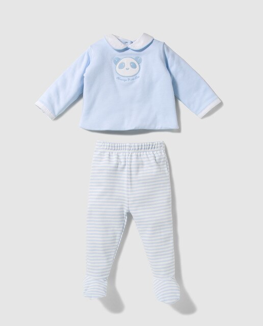 Conjunto masculino para bebé Dulces em azul