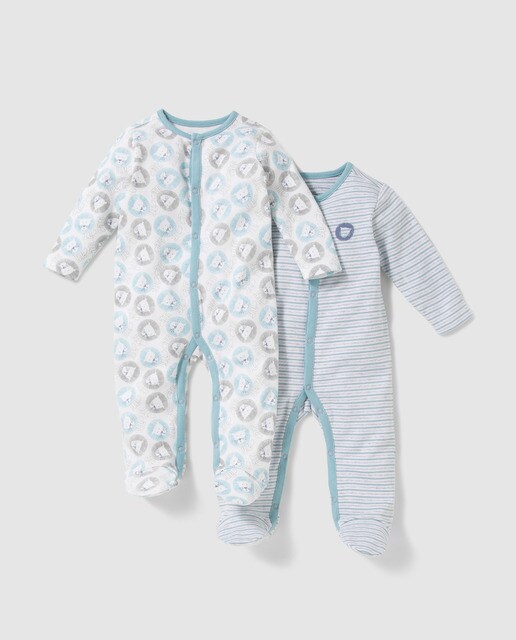 Pijamas de bebé menino Cotton Juice estampados