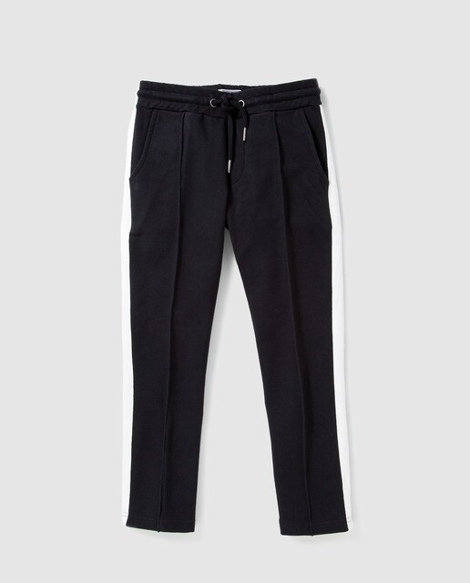 Calças de menino Bass 10 pretas com cordão