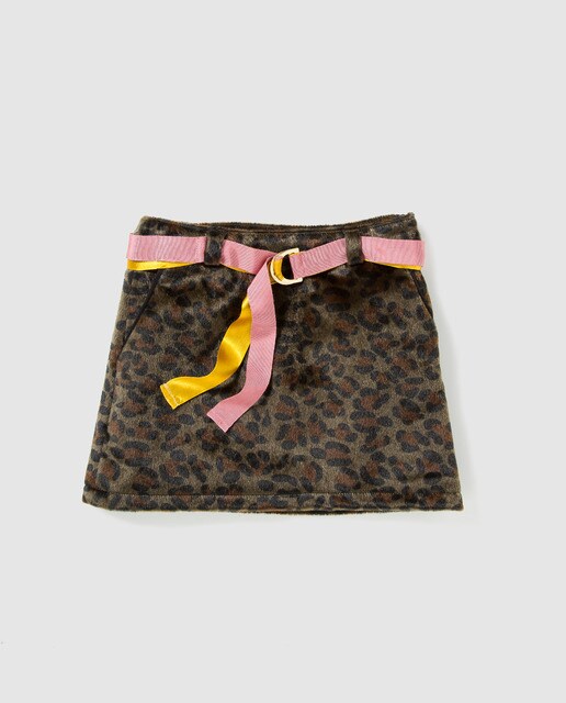 Saia direita de menina Bass 10 com animal print