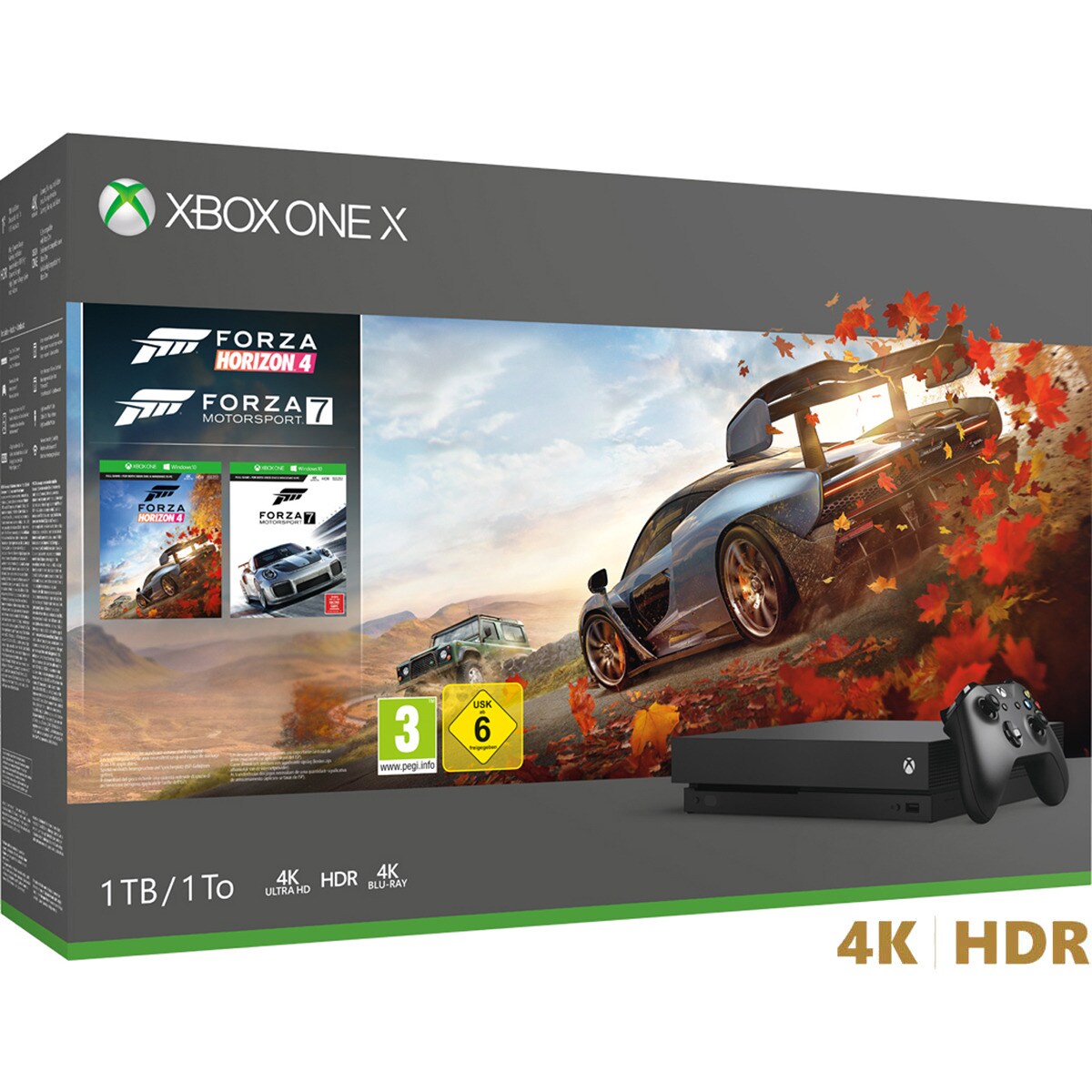 Consola Xbox One X de 1 TB + Forza Horizon 4 + Forza Motorsport 7