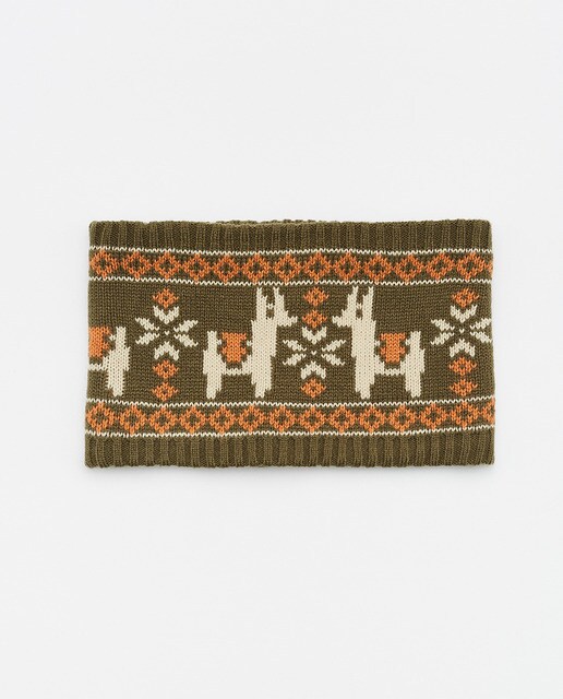 Gola de bebé menino Sfera caqui com animais