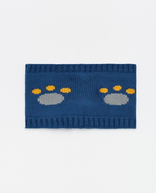 Cachecol de bebé menino Sfera azul-marinho com impressão digital