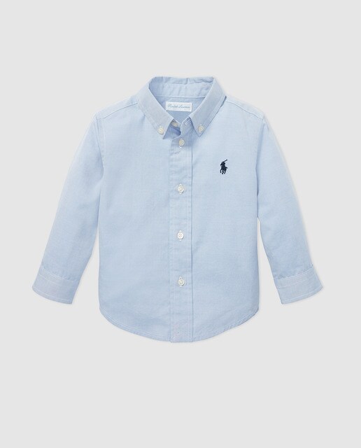 Camisa de bebé menino Polo Ralph Lauren azul
