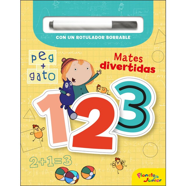 Peg + gato. Mates divertidas: Con un rotulador borrable