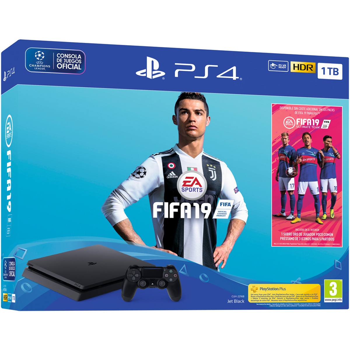 Consola PS4 Slim de 1 TB + FIFA 19