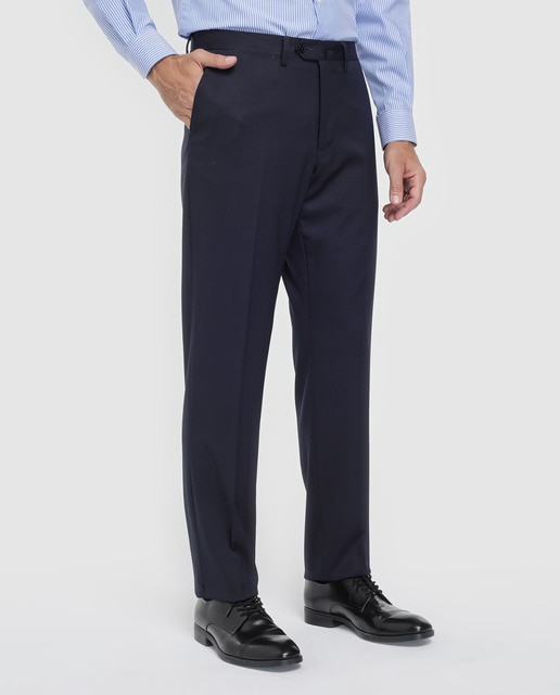 BestPriceOk - Emidio Tucci - Pantalón De Traje De Hombre Regular Liso Azul