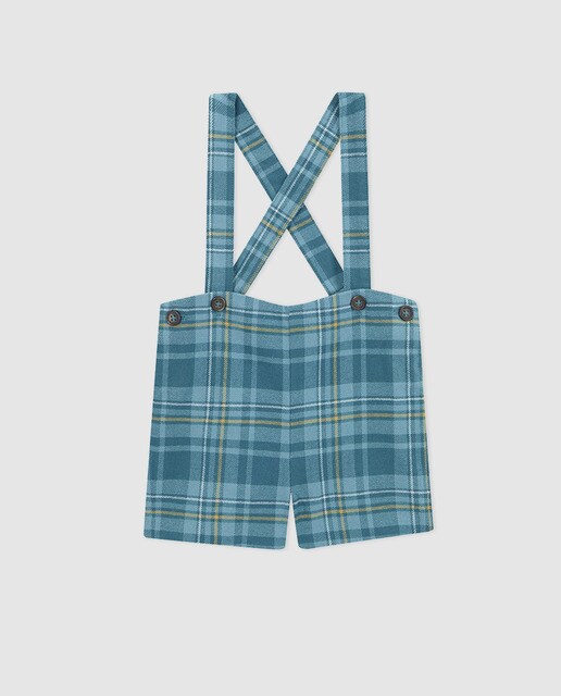 Jardineiras de bebé menino Gocco aos quadrados