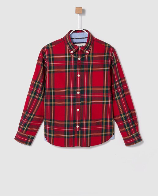 Camisa de rapaz Bass 10 aos quadrados escoceses