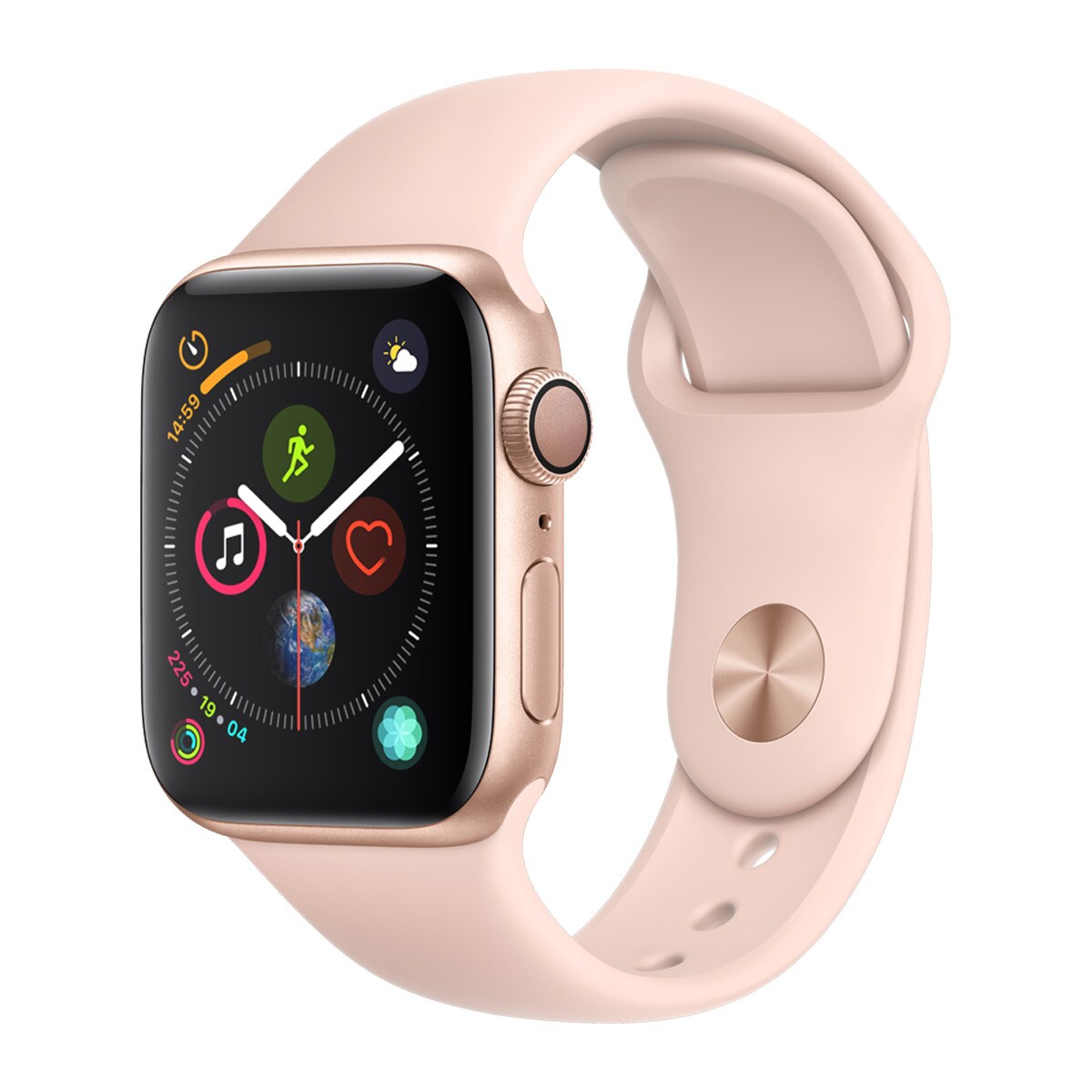 Apple Watch Series 4 GPS, 40mm Caja de Aluminio Oro con Correa Deportiva Rosa Arena