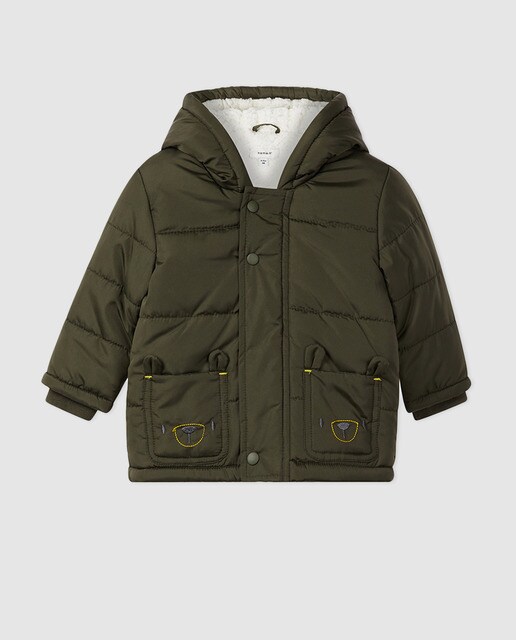 Parka de bebé menino Name It verde com capuz