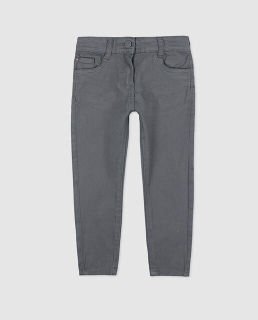 Calças de sarja de menina Boboli cinzentas