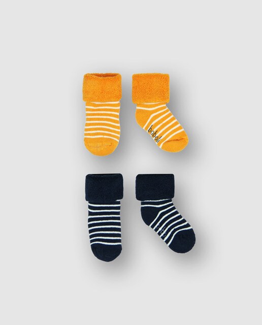 Pack de meias de bebé menino Boboli às riscas