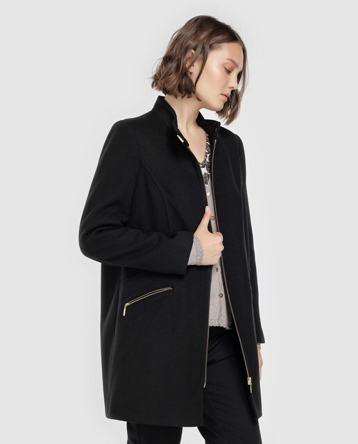 Mujer Inglés Abrigos El Moda 3 · 76bxpb Negros Corte q141XYwA