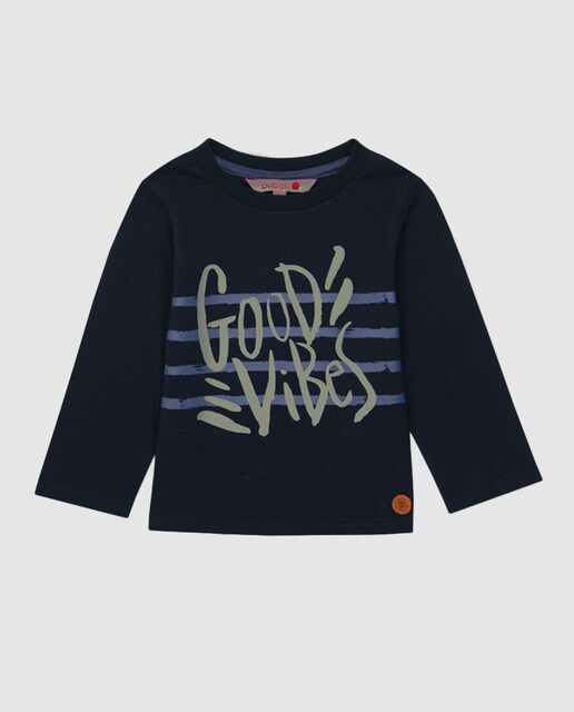 Blusa de bebé de rapaz Boboli em azul com print