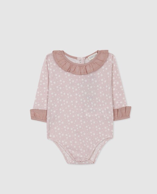 Body de bebé menina Gocco com estrelas