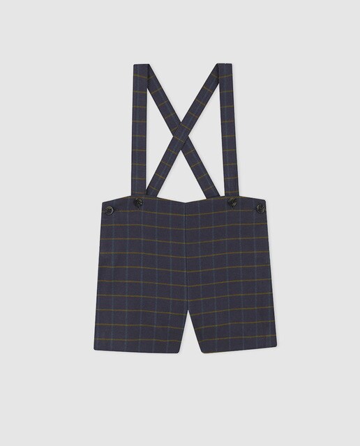 Jardineiras de bebé menino Gocco aos quadrados