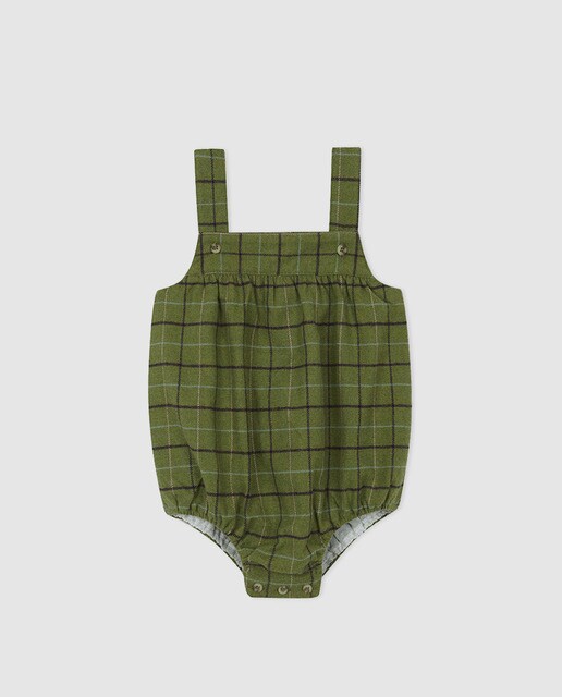 Babygrow de bebé menino Gocco aos quadrados