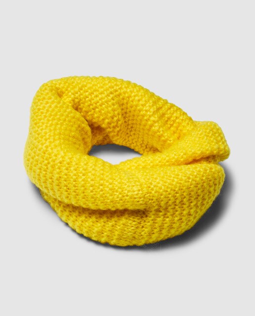 Gola de malha de menina Brotes amarela