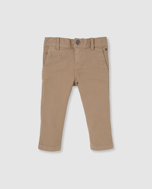 Calças de bebé menino Tommy Hilfiger caqui