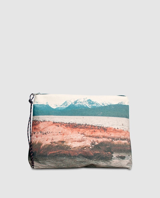 Estampado Zubi Ushuaia Algodón De Grande Multicolor Pouch Con · htsrdCQx