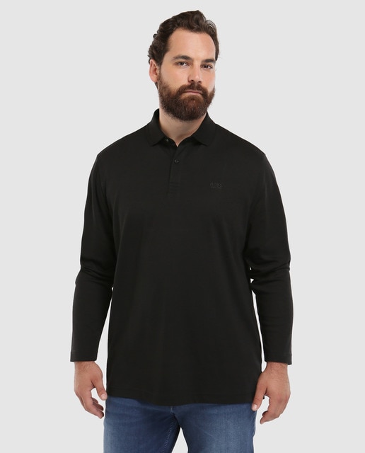 big and tall black polo shirts