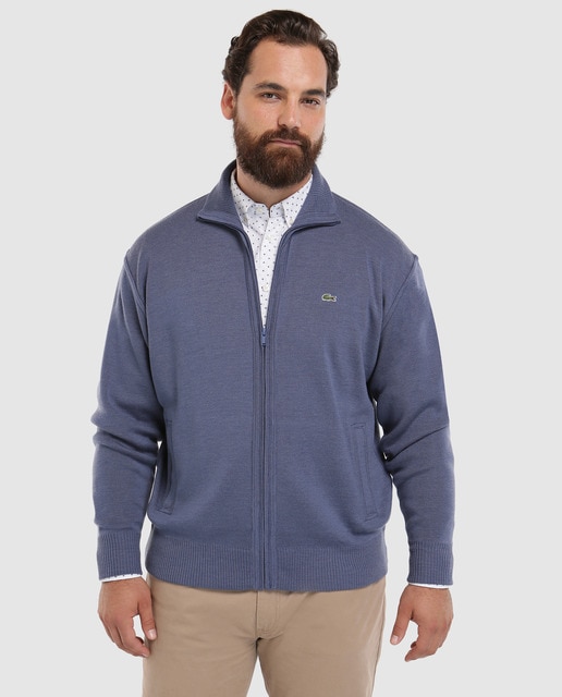 lacoste blue cardigan