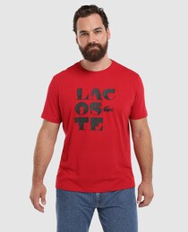 tee shirt lacoste rouge homme