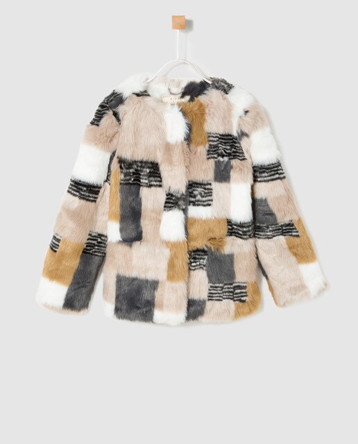 Casaco de pêlo de menina Brotes multicolor