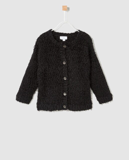 Camisola de malha oversize de menina Brotes preta