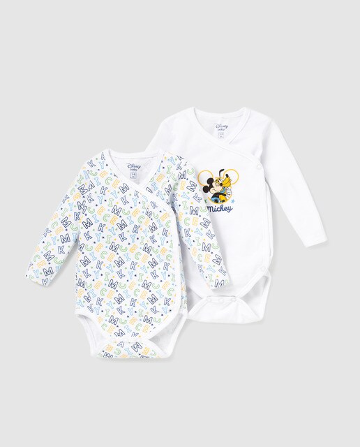 Pack bodies de bebé de rapaz Disney de Mickey