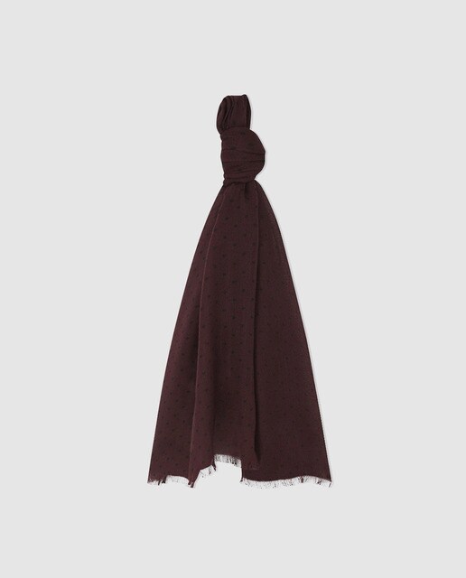 Écharpe de menina Gocco grená às bolinhas