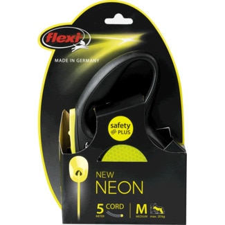 Flexi Trela para Cão New Neon com Corda 5 Metros Tamanho M embalagem 1 unidade