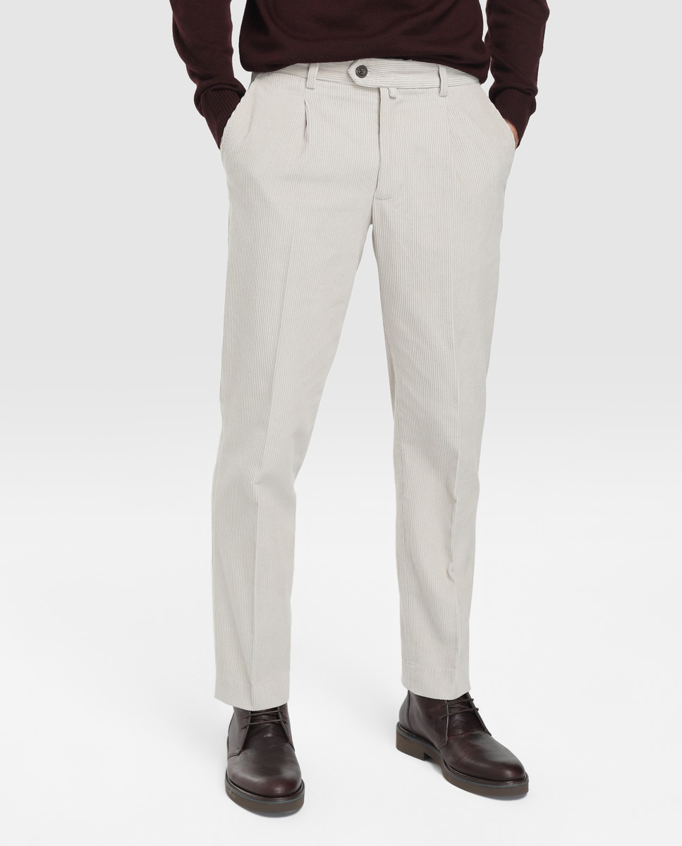 Pantalon en velours côtelé homme Dustin regular blanc · Dustin · Mode