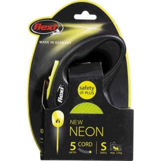 Flexi Trela para Cão New Neon com Corda 5 Metros Tamanho S embalagem 1 unidade