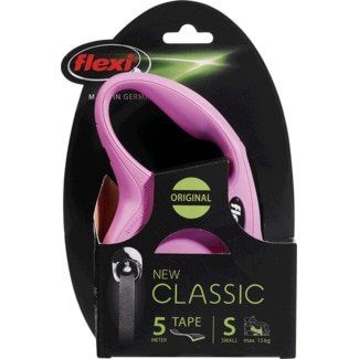 Flexi Trela para Cão New Classic com Corda 5 Metros Tamanho S embalagem 1 unidade