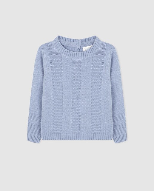 Camisola de malha de bebé menino Gocco azul