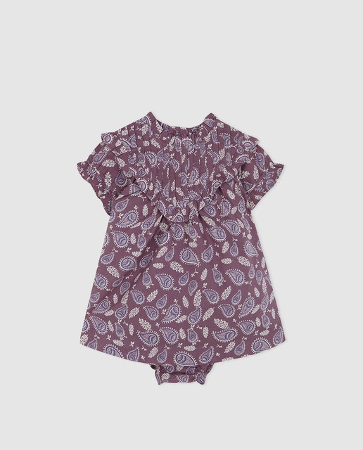 Vestido de bebé menina Gocco roxo