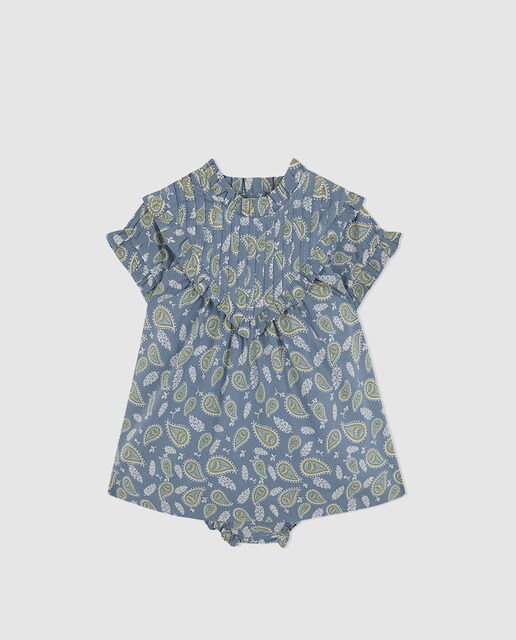 Vestido de bebé menina Gocco verde