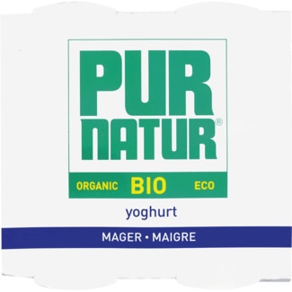 Pur Natur Iogurte Natural Magro Biológico Pack 4 unidades embalagem 500 g