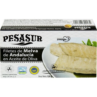 filetes de melva IGP de Andalucía en aceite de oliva