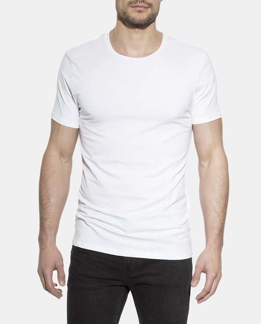 Bread & Boxers - Pack de dos camisetas interiores de hombre Bread & Boxers blancas de manga corta.
