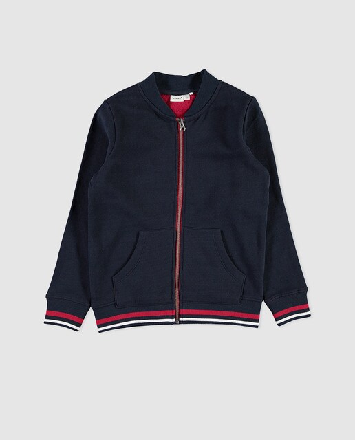 Sweatshirt de menino Name It azul-marinho de algodão orgânico