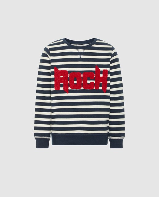 Sweatshirt de menino Name It às riscas de algodão orgânico