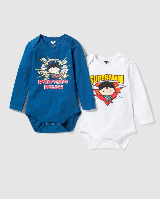 Pack de bodies de bebé menino Personagens do Superman